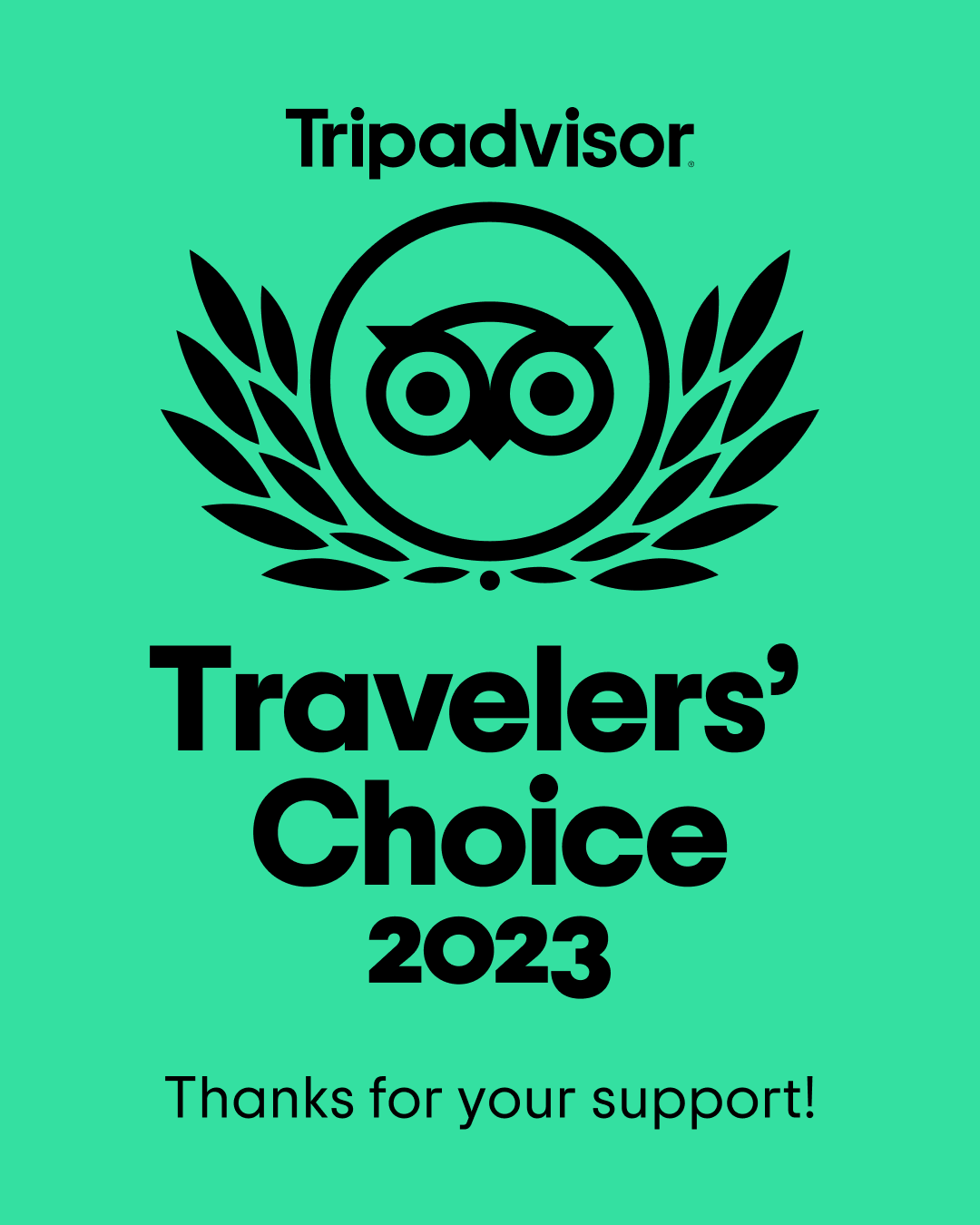 Tripadvisor Travelers’ Choice 2023
